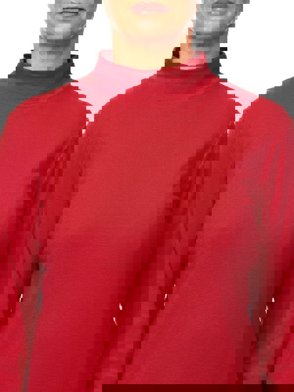 PennyPlain Red High Neck Top