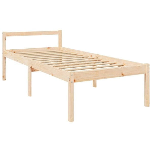 Berkfield Bed Frame with Headboard 90x200 cm Solid Wood