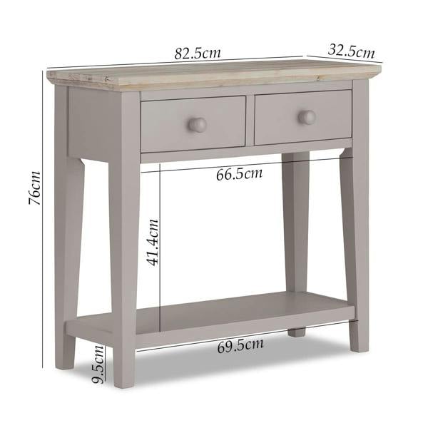 Statement Furniture Florence Small Console Table with 2 Drawers and Shelf