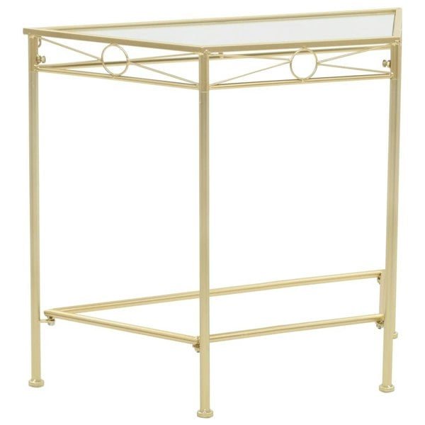 Berkfield Side Table Vintage Style Metal 87x34x73 cm Gold