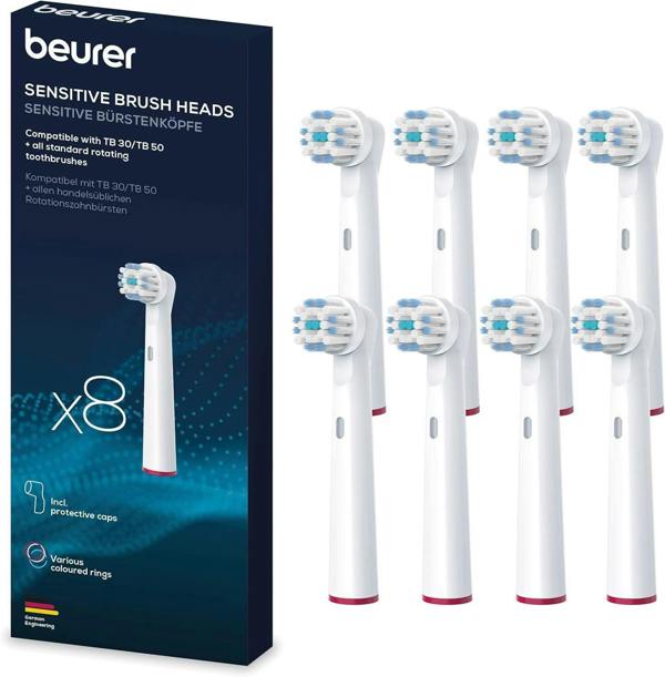 Beurer TB30/TB50 Spare Brush Heads - Sensitive 8pk