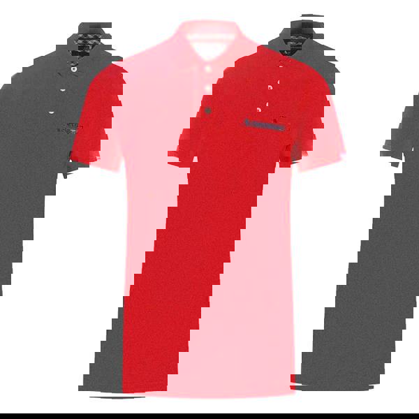 Aquascutum Unisex Adult Boxed Logo Polo Shirt - Red