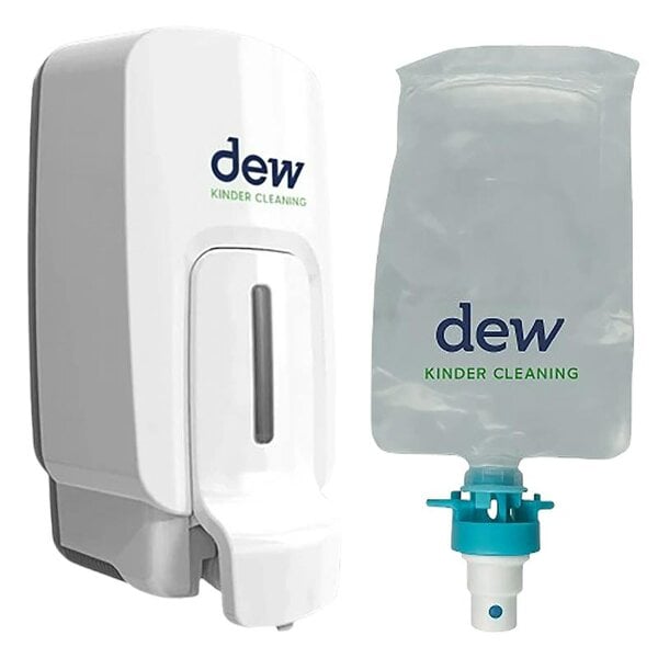 Dew Hand Cleansing Water Dispenser With Refill - Wall Mounted With Refill Pouch 1L