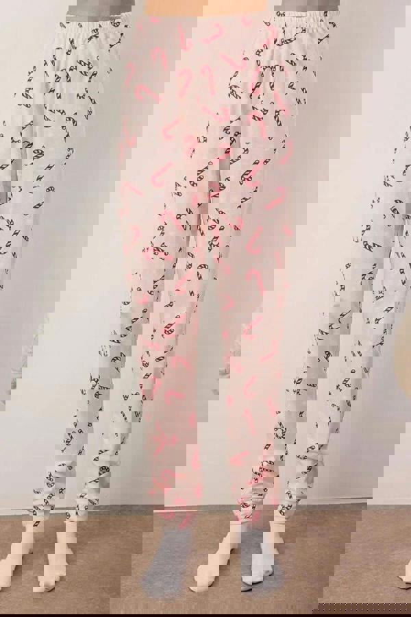 WOVCOR 2-Piece 100% Cotton Christmas Themed Knit Pajama Set