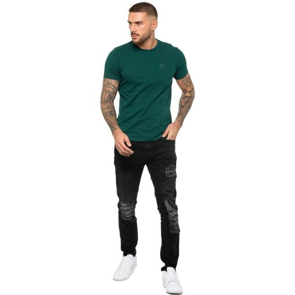 Enzo Mens Crew Neck T-Shirt - Green