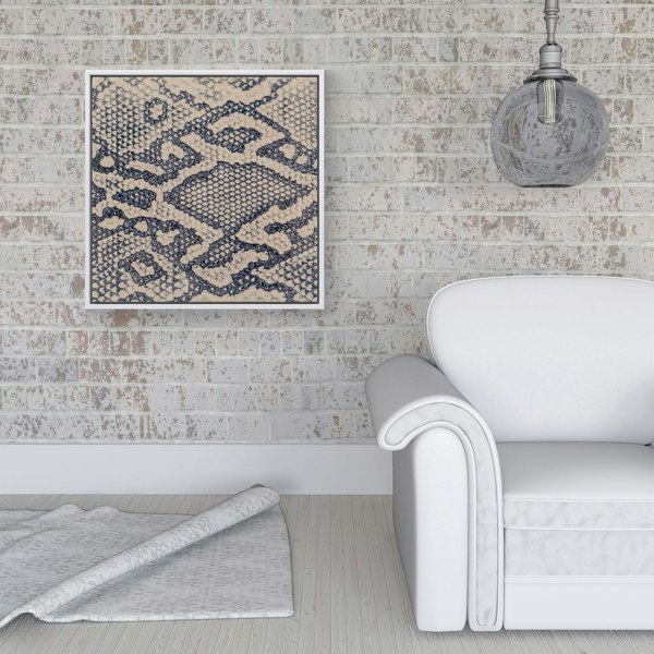 Warren Reed Snake Skin Framed Canvas