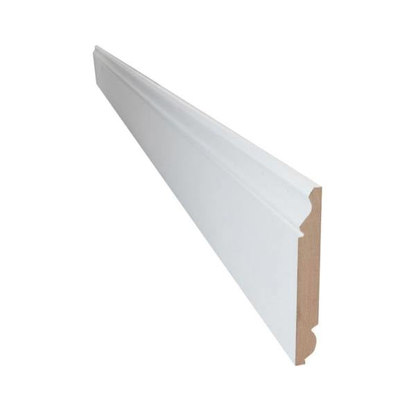 Snowdon Timber White Primed MDF Torus Skirting Board (T) 18mm (W) 144mm (L) 2.4m