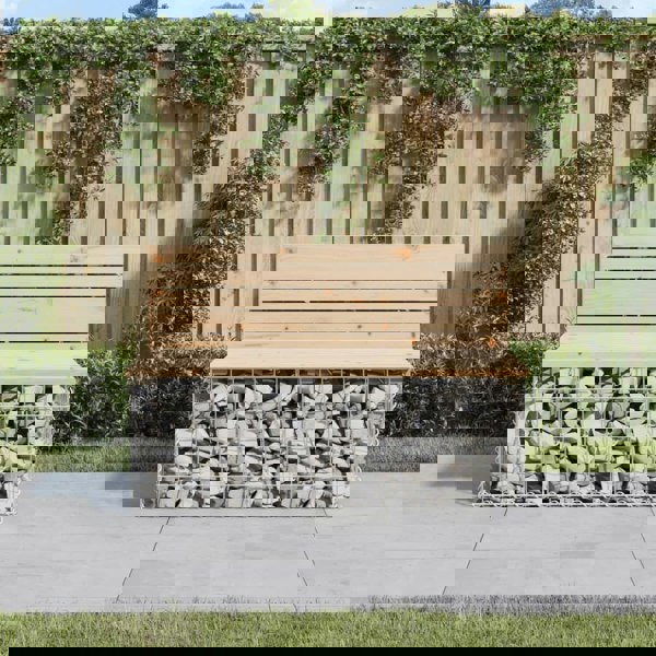 Berkfield Garden Bench Gabion Design 103x70x65 cm Solid Wood Pine