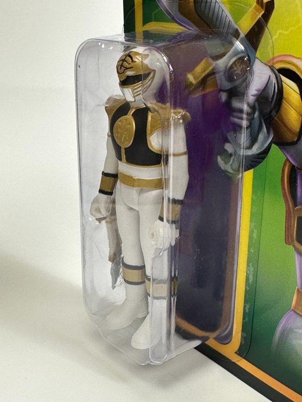 Re Action Figure Super 7 White Ranger Mighty Morphin Power Rangers 3.75 Inch Re Action Super7