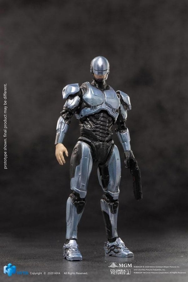 Hiya Robocop Exquisite Mini Silver Robocop 1:18 Scale HLR0085