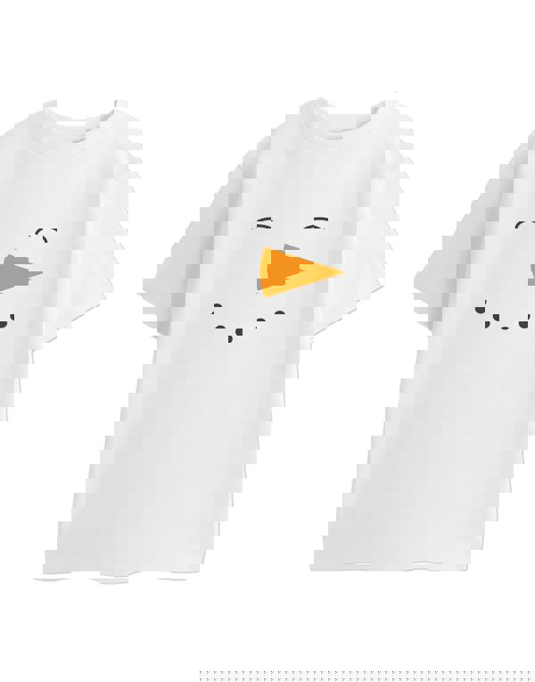 Show Me The Merch Unisex White Snowman Short Sleeved T-Shirt