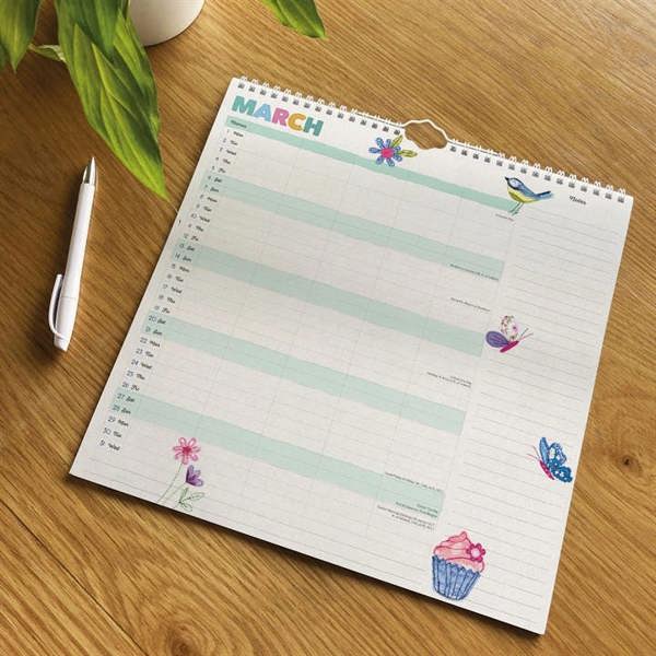 Mum's Fabric Household Family Planner 2027, Family Planners, Month To View, Family, Gift