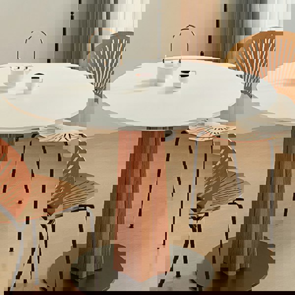 Percival White Round Dining Table-Rit Concept-Rit Concept