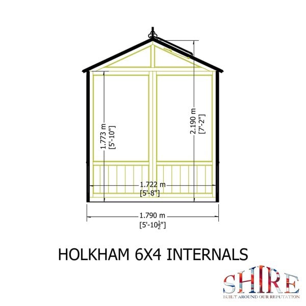Shire Holkham 6x4 Greenhouse - Best Shed