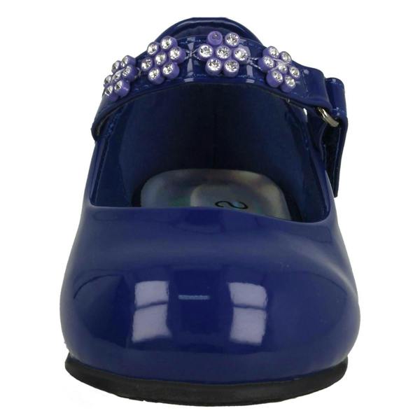 Spot On Girls Spot On Diamante Flower Strap Ballerinas H2487