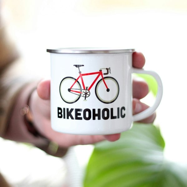 ThatsNiceThat Bikeoholic Enamel Mug