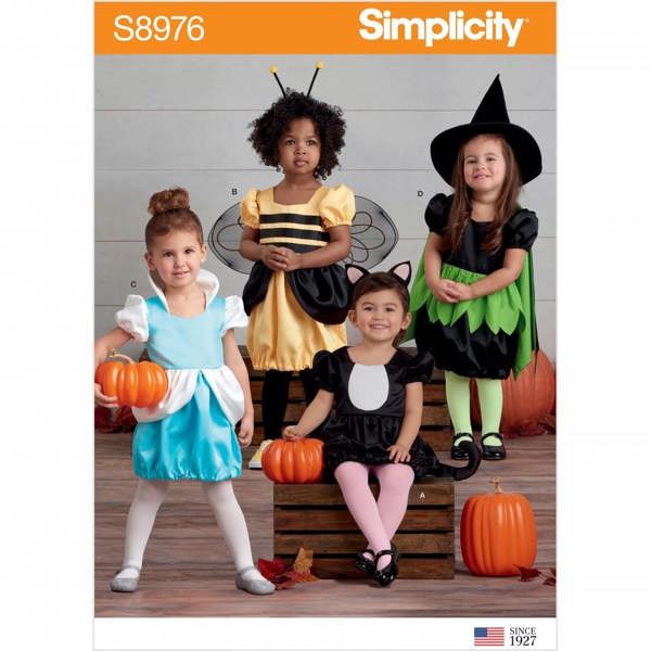 Simplicity Sewing Pattern 8976, Costumes for Baby, Kids, A (1/2-1-2-3-4) - Intermediate