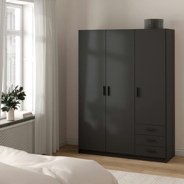 Furniture To Go Sprint Wardrobe with 3 Doors + 3 Drawers in Matt Grey