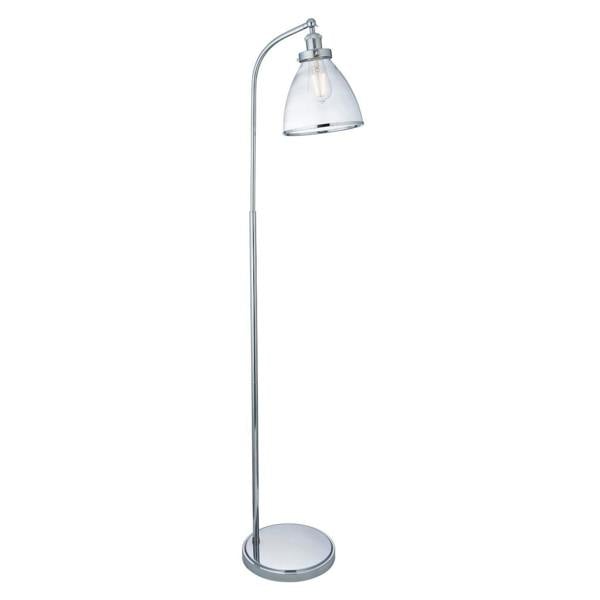 Brunswick Polished Nickel & Glass Task Floor Lamp
