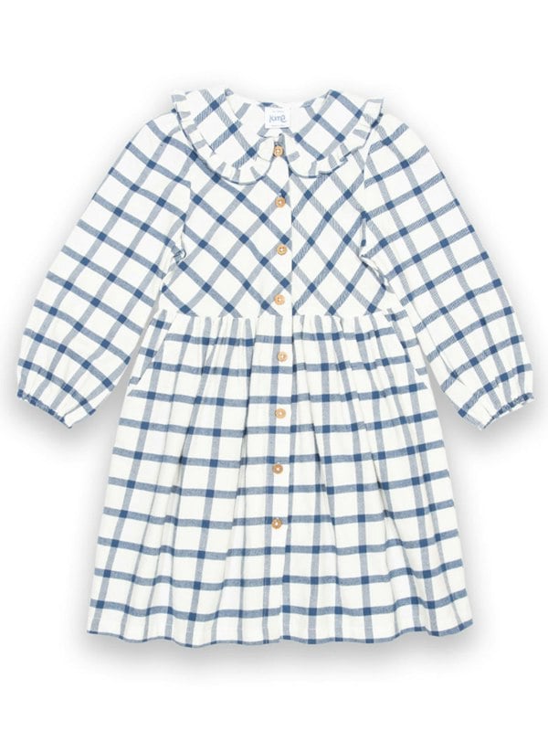 Kite Girls Organic Check Dolly Collar Dress