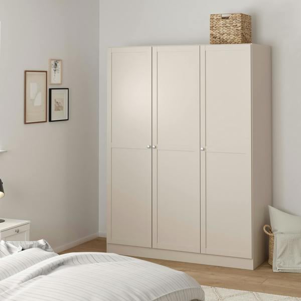 Furniture To Go Brande Wardrobe with 3 Frame Doors in Cashmere