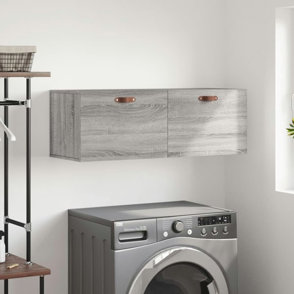 Berkfield Wall Cabinet Grey Sonoma 100x36.5x35 cm Engineered Wood