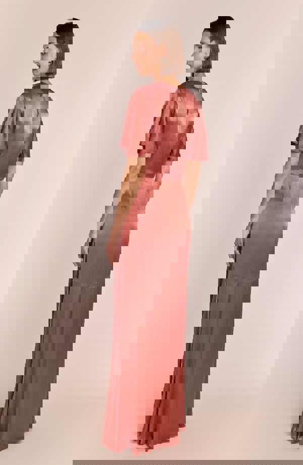 Rewritten London Sienna Dress in Terracotta Lenzing™ Ecovero™ Satin