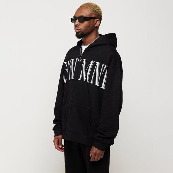 GVNMNT Clothing Co Imperial Zipped Hoodie - Black