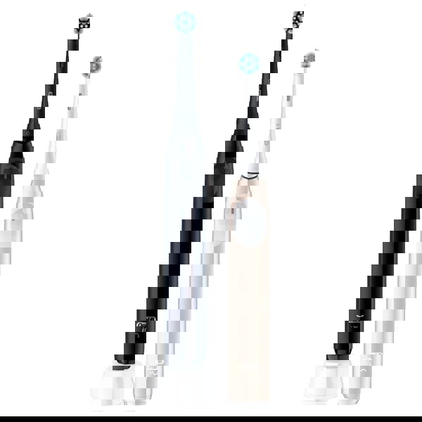 Oral-B iO 2 Electric Toothbrush | 2-Pack | Black & Pink | 2 Brush Heads | Travel Case