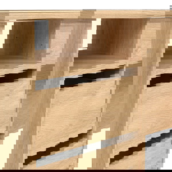 Furniture To Go Function Plus Desk (3+1) Handle Free Drawer in Jackson Hickory Oak