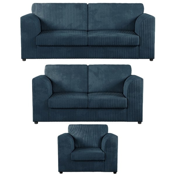 Furnishings For Less Luxor Full Jumbo Cord 3 Piece Suite - Full Back