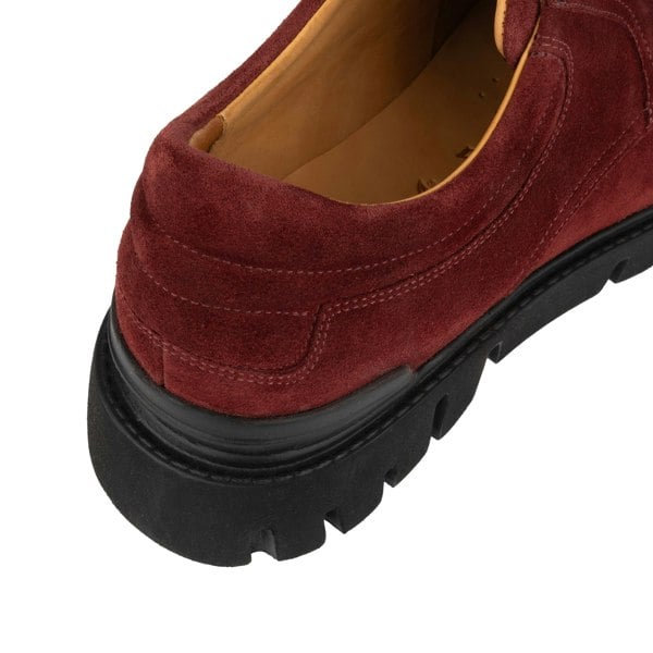 Embassy London Wexley - Burgundy - Men's Suede Derby Shoe