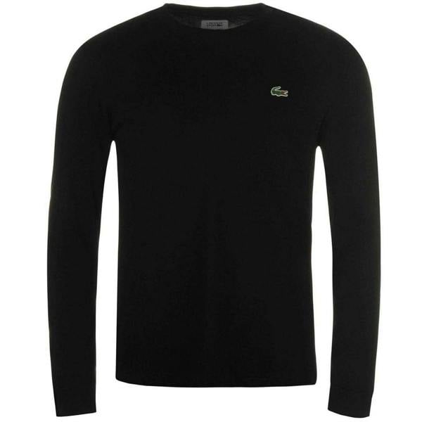 Lacoste Mens Long-Sleeved T-Shirt - Black - 