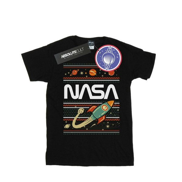 NASA Mens Fair Isle T-Shirt - Black