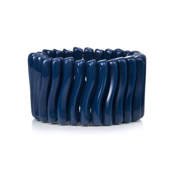 Zavana Wide Blue Chunky Bangle Bracelet for Women