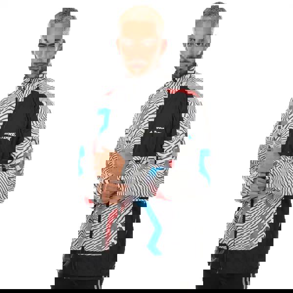 Adidas Mens Terrex Trail Printed Running Jacket - White/Black