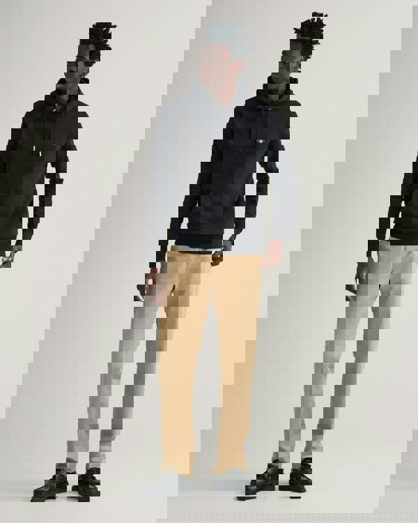 GANT Mens Regular Fit Shield Logo Pullover Hoodie - 5 Black