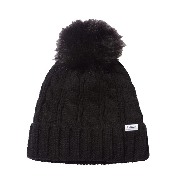 TOG24 Unisex Adult Elias Knitted Beanie - Black