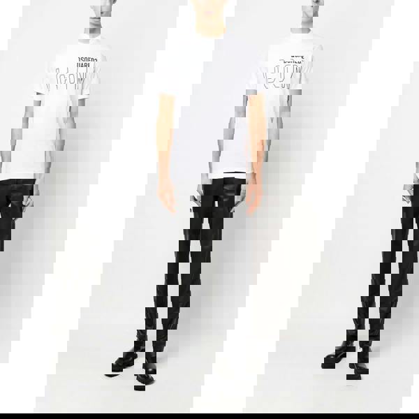 Dsquared Icon Outline T-Shirt   in  White