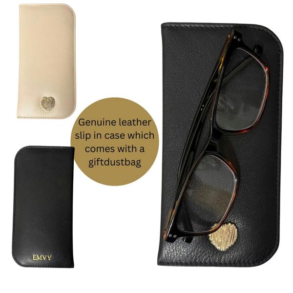 Love EMVY Signature Heart Leather Glasses Case