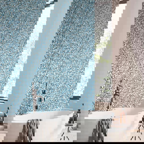 Hoopla Walls Maze Squiggle - Ink 10m Wallpaper