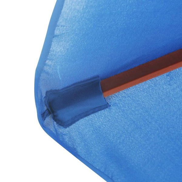Berkfield Outdoor Parasol with Wooden Pole 350 cm Blue