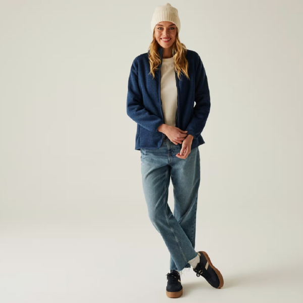 Regatta Womens Mellrey Full Zip Fleece - Navy