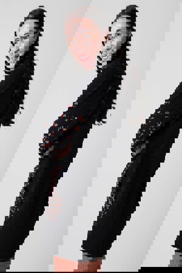 ENORSIA Women Longline Zip Front Hoodie