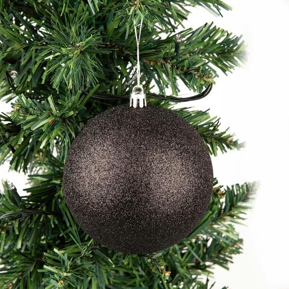 Shatchi Black Shatterproof Christmas Baubles in 10cm Pack Sizes for Tree Decorating
