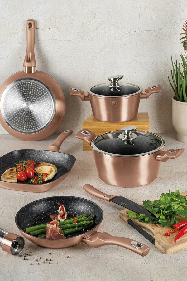 Berlinger Haus 24 cm Rose Gold Casserole with Lid BH-1515
