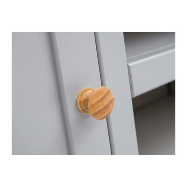 Cabinet Bits Argenta Light Grey 2 Door TV Cabinet Wood Knob