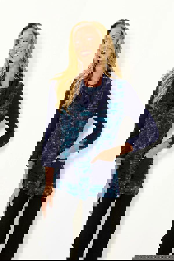 Etchy Printed Tunic with Snood