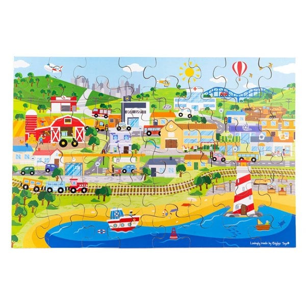 Bigjigs Toys Transport Town Floor Puzzle