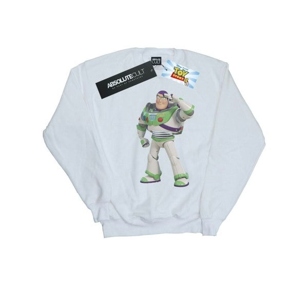 Disney Mens Toy Story Buzz Lightyear Standing Sweatshirt - White